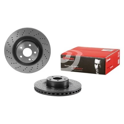 For Mercedes-Benz CL600 01-06 Brembo UV Coated Series Drilled Front Brake Rotor Foto 1 de 4