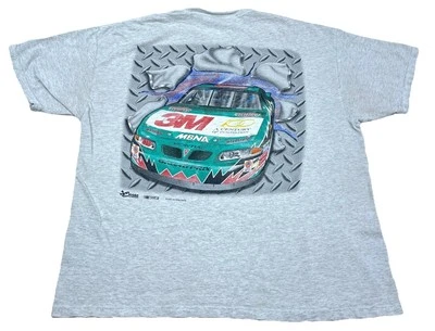Camisa Nascar Vintage Hombres XL Gris Camiseta Bobby Labonte Racing Y2K 00s Delgada Desteñida * Foto 1 de 4