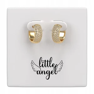 Vergoldete dicke Circles Ohrringe mit Zirkonen Circles Eleganz und Glamour - Bild 1 von 4