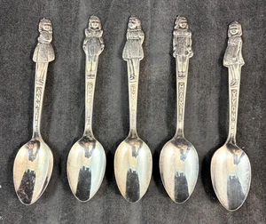 Carlton Silverplate Dionne Quintuplets Set of 5 Figural Spoons - Picture 1 of 14
