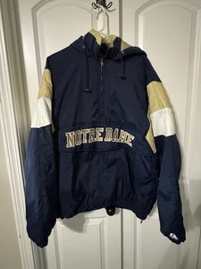 Notre Dame Jacket Size XL Majestic 90s Vintage Pullover Patch LOGO - Picture 1 of 8