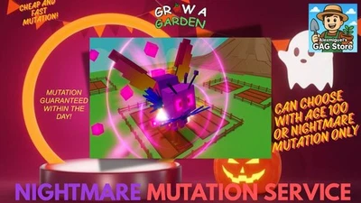 🌈GAG NIGHTMARE MUTATION 2.99$ FREE AGE 100, WEIGHT BOOSTING SERVICE 60-61kg MAX - Image 1 of 4