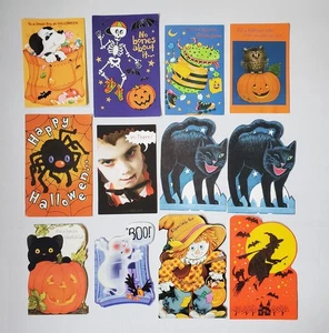 Halloween Greeting Card Lot Of 12 Signed 90s 00s Crafts Scrapbook Vtg Decor - Picture 1 of 11