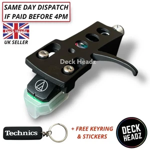 Black Headshell With AT-VM95E Cartridge & Replacement Stylus + FREE GIFTS - Picture 1 of 10