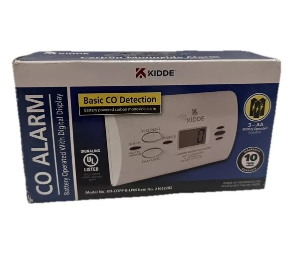 Kidde Basic Detector co Alarme KN-COPP-B-LPM (C12-2) CAIXA ABERTA Novo B6 - Imagem 1 de 2