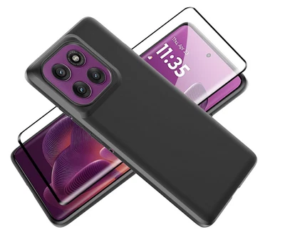 Coque pour Motorola Edge 60 Pro 5G - housse etui silicone gel fine + verre tremp - Photo 1/4