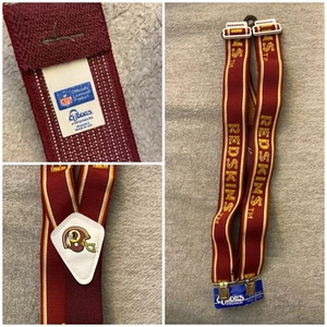 Cuddles Enterprises Vintage Made USA Washington Redskins NFL Licensed Suspenders - Picture 1 of 7