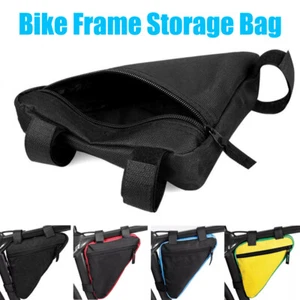 Bike Frame Bag Waterproof Bicycle Triangle Bag Under Seat Tool Accessories Pouch - Picture 1 of 13