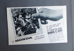 PUBLICITE ANCIENE ADVERT CLIPPING 081017/ MOTO HONDA C 320 POUR CEUX QUI GAGNENT - Picture 1 of 1