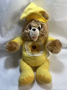 Vintage Teddy Ruxpin Nighty Lite Doll 1985 Worlds Of Wonder Yellow Pajamas PL3 - Picture 1 of 11