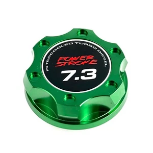 New Green Oil Filler Cap 7.3L Emblem Fits Ford 7.3L Power stroke Turbo Diesel - Bild 1 von 4