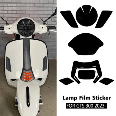 Headlight Lamp Film Instrument Tail light Sticker Deep Black For Vespa GTS300 - Image 1 of 4