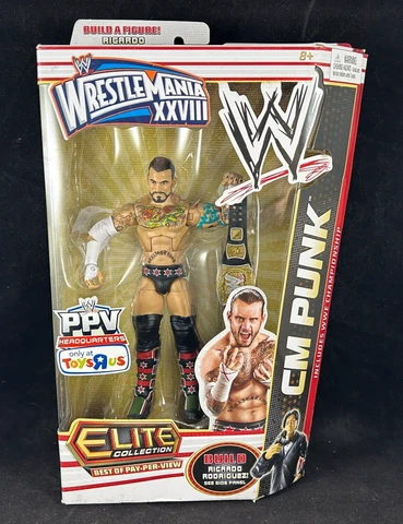 2012 CM PUNK MATTEL WWE ELITE COLLECTION WRESTLEMANIA 28 TOYS R US FIGURE MIB Cover