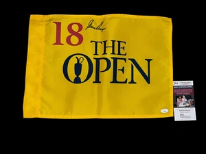 GARY PLAYER SIGNED BRITISH OPEN UNDATED GOLF FLAG MASTERS HALL OF FAME JSA - Picture 1 of 1