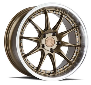 One 18x9.5 AodHan DS-07 5x114.3 +30 Bronze w/Machined Lip Wheel - Picture 1 of 3