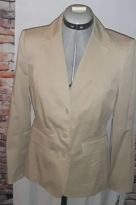 Chaqueta Blazer Alfani Mujer Talla 4 Caqui Almendra 3 Botones Elastizada Forrada Nueva con Etiquetas Foto 1 de 4
