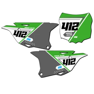 KX 85 SG65 Personalizado Placas Número MX Senge Kit de Gráficos Compatible con Kawasaki - Imagen 1 de 10