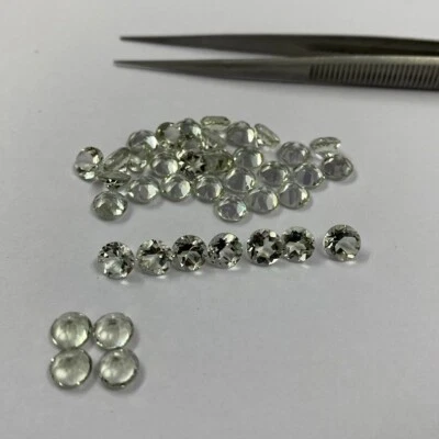 Piedras preciosas sueltas corte facetado forma redonda amatista verde natural de 3,5 mm 200 piezas Foto 1 de 4