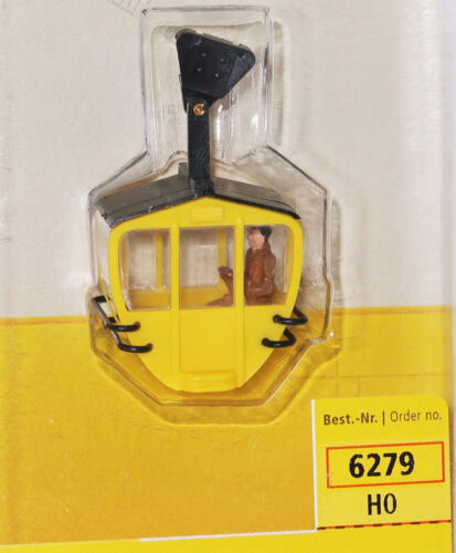Brawa H0 6279 Seilbahn Kabine einzeln gelb mit Figur - NEU + OVP