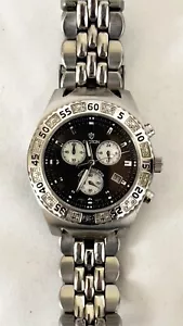 Vtg Croton Chronomaster Diamond Case Sapphire Crysta Stainless Steel Diver Watch - Picture 1 of 7