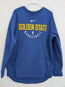 Nike Mens Large Sweatshirt Golden State Baketball NBA Blue Warriors - Picture 1 of 9