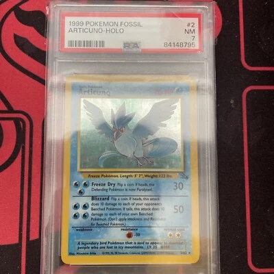 Pokémon PSA 7 Fossil Articuno Holo Unlimited Rare - Image 1 of 2