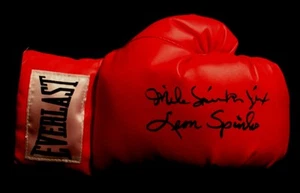 OLYPIANS LEON SPINKS MICHAEL SPINKS AUTOGRAPHED SIGNED EVERLAST BOXING GLOVE - Picture 1 of 7