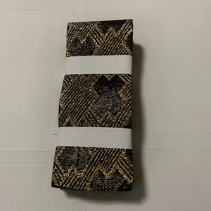 Cinturón kimono japonés kaku obi.para hombre.yukata obi.hanhaba obi.oro negro. - Imagen 1 de 3