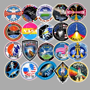 49Pcs x2Packs Space Shuttle Universe Explore Stickers Laptop Bottle Bike Decals - Picture 1 of 6