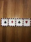 Game Card Ceramic Serving Tray 16 x 4.5”
