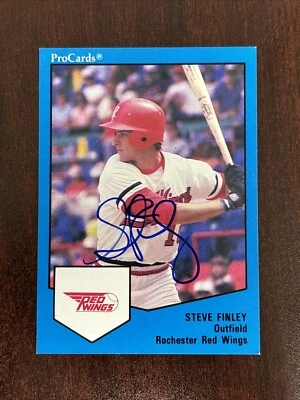 1989 ProCards #1639 Steve FInley AUTO Rochester Red Wings AUTOGRAPH Signed - Image 1 of 2