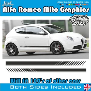 Calcomanías calcomanías pegatinas gráficos coche GTA GT 004 rayas laterales Alfa Romeo Mito - Imagen 1 de 5