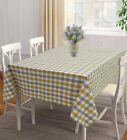 Cotton Yellow Check 4 Seater Table Cloth 140x140 CM Brand New.