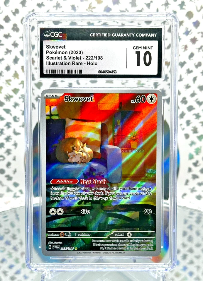 CGC 10 Skwovet 222/198 S&V Base Set Secret Illustration Rare Pokemon Card - Image 1 of 1