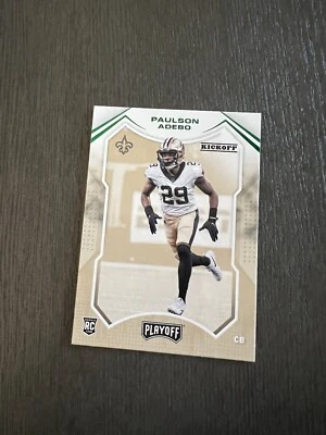 2021 Playoff Kickoff Green Parallel #274 PAULSON ADEBO Saints Rookie Card RC - Image 1 of 3