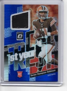 Dorian Thompson-Robinson 2023 Donruss Optic 1er Año Fresco Azul Prizm Reliquia Rc - Imagen 1 de 3
