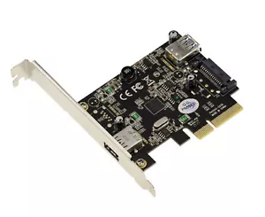 Carte contrôleur PCIe USB3.2 Gen 2 10GB avec 1 Port A et 1 Port C. Chipset ASM1 - Photo 1/4