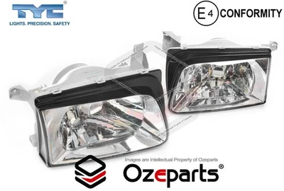 Set / Pair LH+RH Head Light Lamp Crystal PC lens For Holden Rodeo TF Ute 98~03 - image 1 of 4