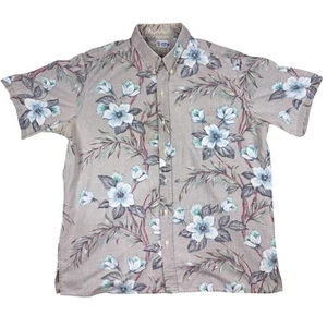VTG Reyn Spooner Hawaiian Traditionals Mens Shirt 3XL Floral Flower Gray USA - Picture 1 of 7