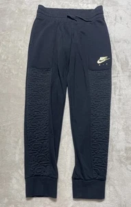 Nike Air Jogger Girls Size Large Black Embroidered Side Panel Pockets Sweatpants - Picture 1 of 12