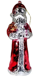 Old World Christmas Glass Santa Ornament Mercury Blown 7 Inch Thailand Vintage - Picture 1 of 5
