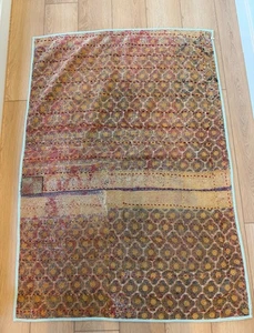 By the Sea Organics Hawai‘i Handmade Kantha Quilt Throw Blanket 55x37 Boho - Picture 1 of 6