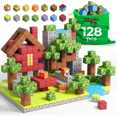 Bloques magnéticos cubos 128 piezas - vástago 0,98 pulgadas cubo bloques de construcción e imán C... Foto 1 de 4