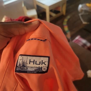 Huk Fishing Shirt Mens XL Orange Button Up Performance Fishing - Picture 1 of 8