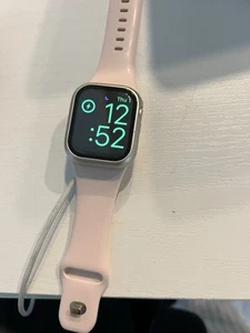 Apple Watch Series 7 41mm Aluminum Case Pink Band GPS Cellular Used - AT&T - Zdjęcie 1 z 6