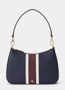 Lauren Ralph Lauren Danni Crosshatch Leder Medium Handtasche Neu mit Etikett - Bild 1 von 5