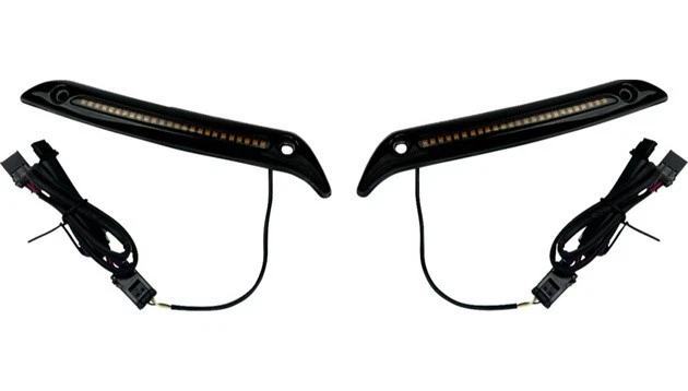 Custom Dynamics LED Windshield Trim Black #CD-LRST-WT-B Harley Davidson - Image 1 of 1