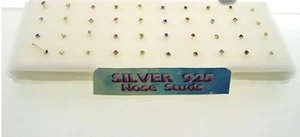 CAJA DE 40 20g PLATA PERNOS NARIZ ANILLOS NARIZ cuerpo joyería - Imagen 1 de 5