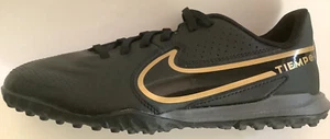 Youth Size 4Y Black Nike Tiempo Legend 9 Academy Turf Soccer Shoes DA1328-007 - Picture 1 of 12