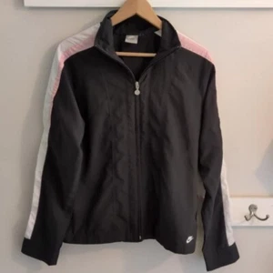 Chaqueta cortavientos Nike talla grande para mujer logotipo negra ocio deportivo correr - Imagen 1 de 7